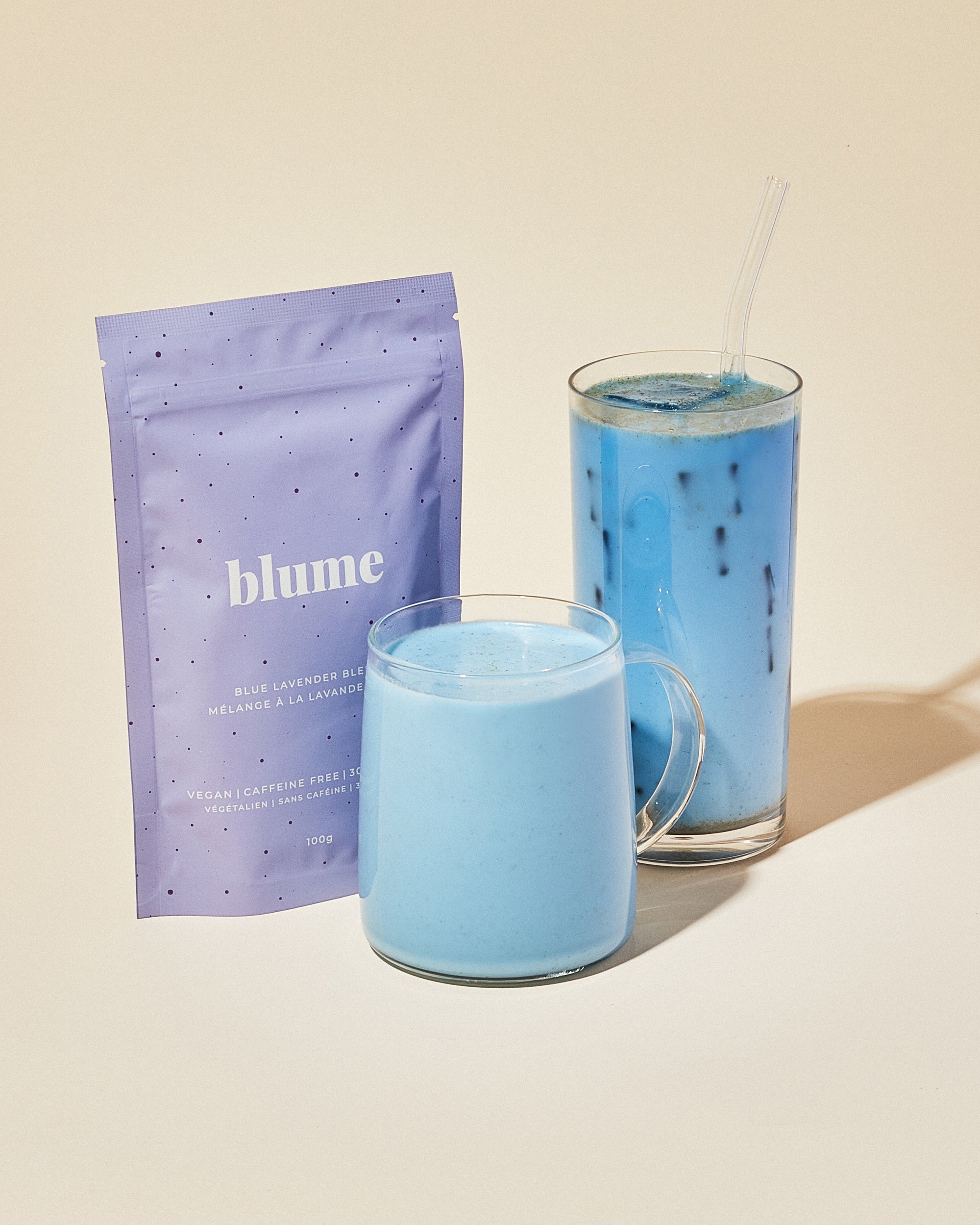 Blume Organic Blue Lavender Latte Blend Lifestyle