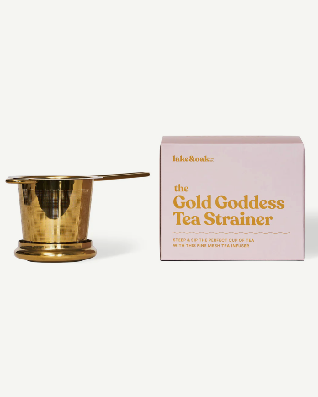 Lake & Oak Gold Goddess Tea Strainer