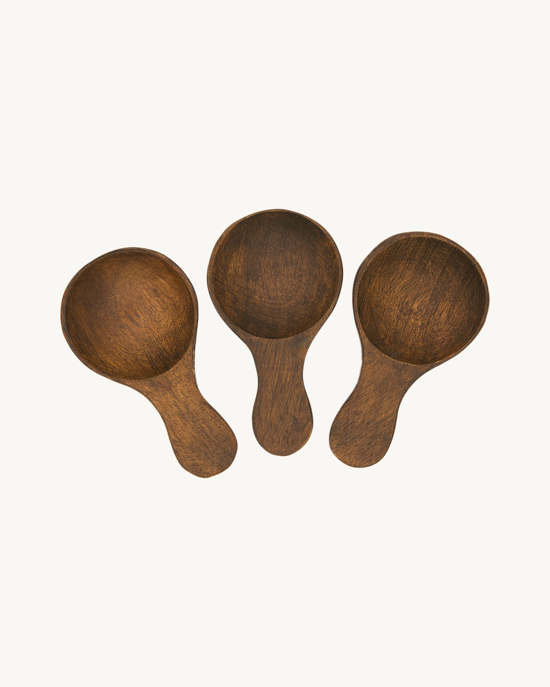 Limited Edition Dark Large Acacia Wood Scoops (Single or Set of 3)