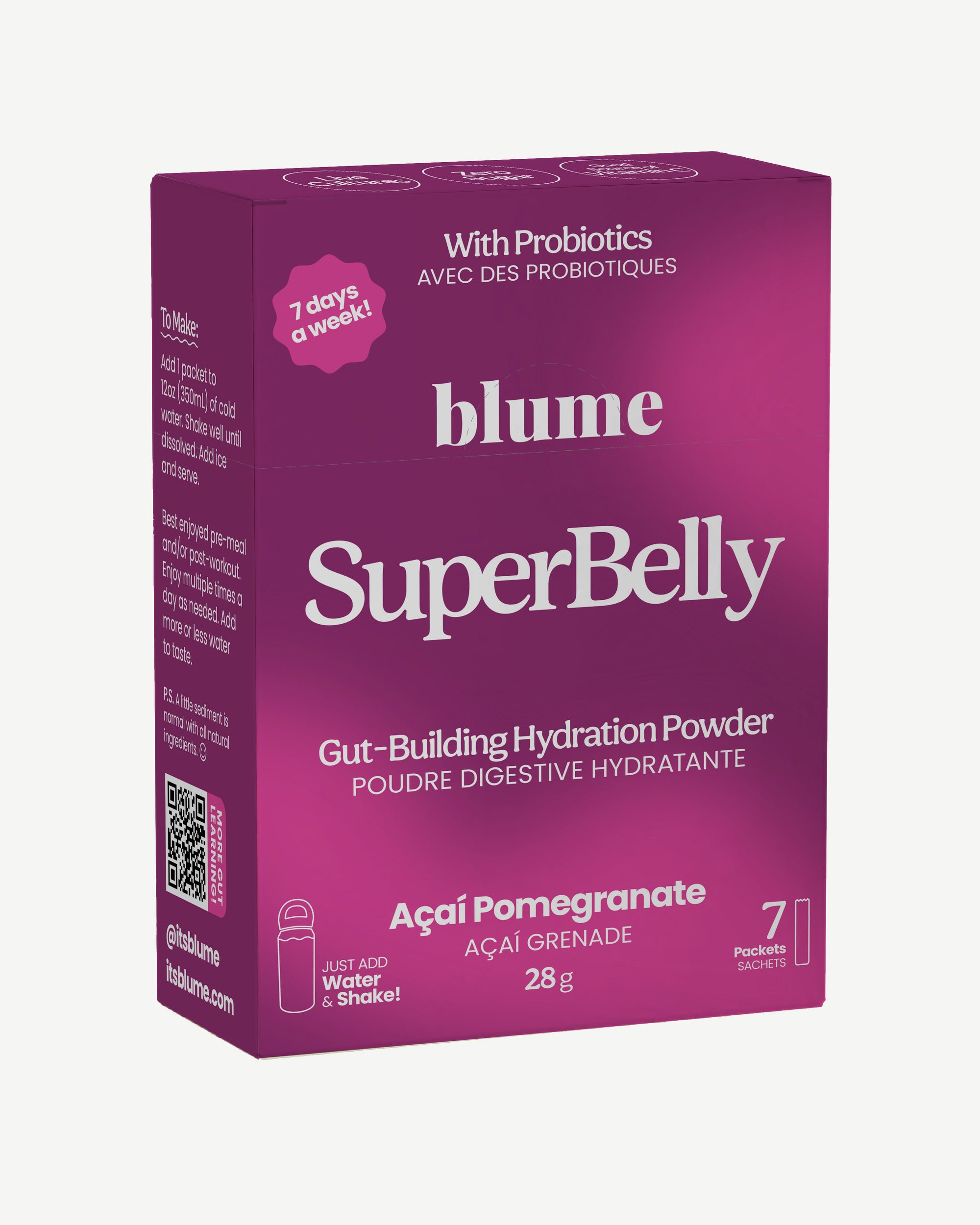 SuperBelly Gut-Building Hydration Powder - Açai Pomegranate